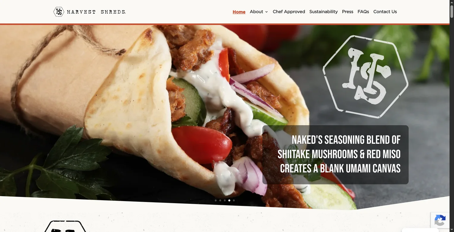 Harvest Shreds website