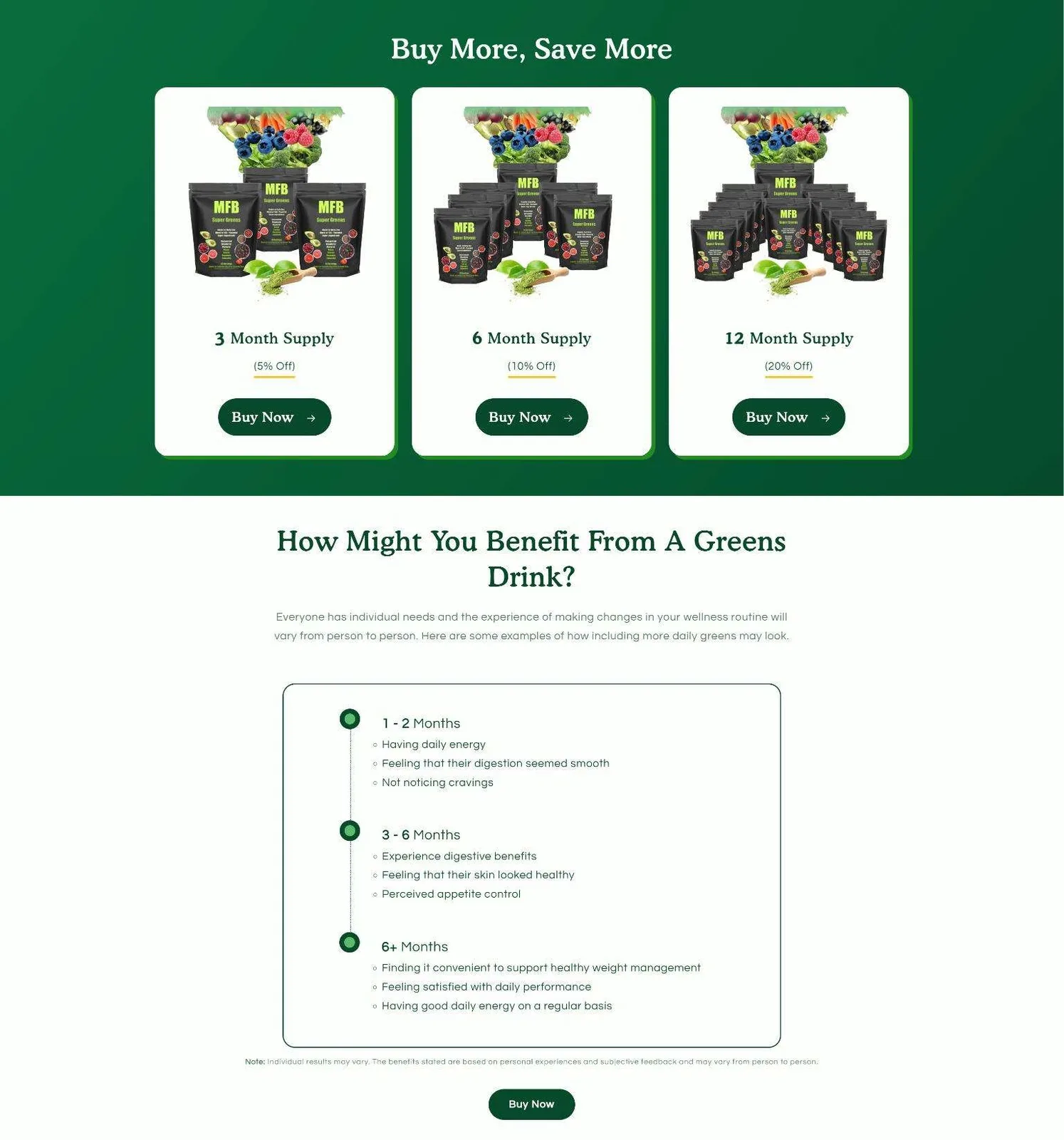 MFB SuperGreens screen 2